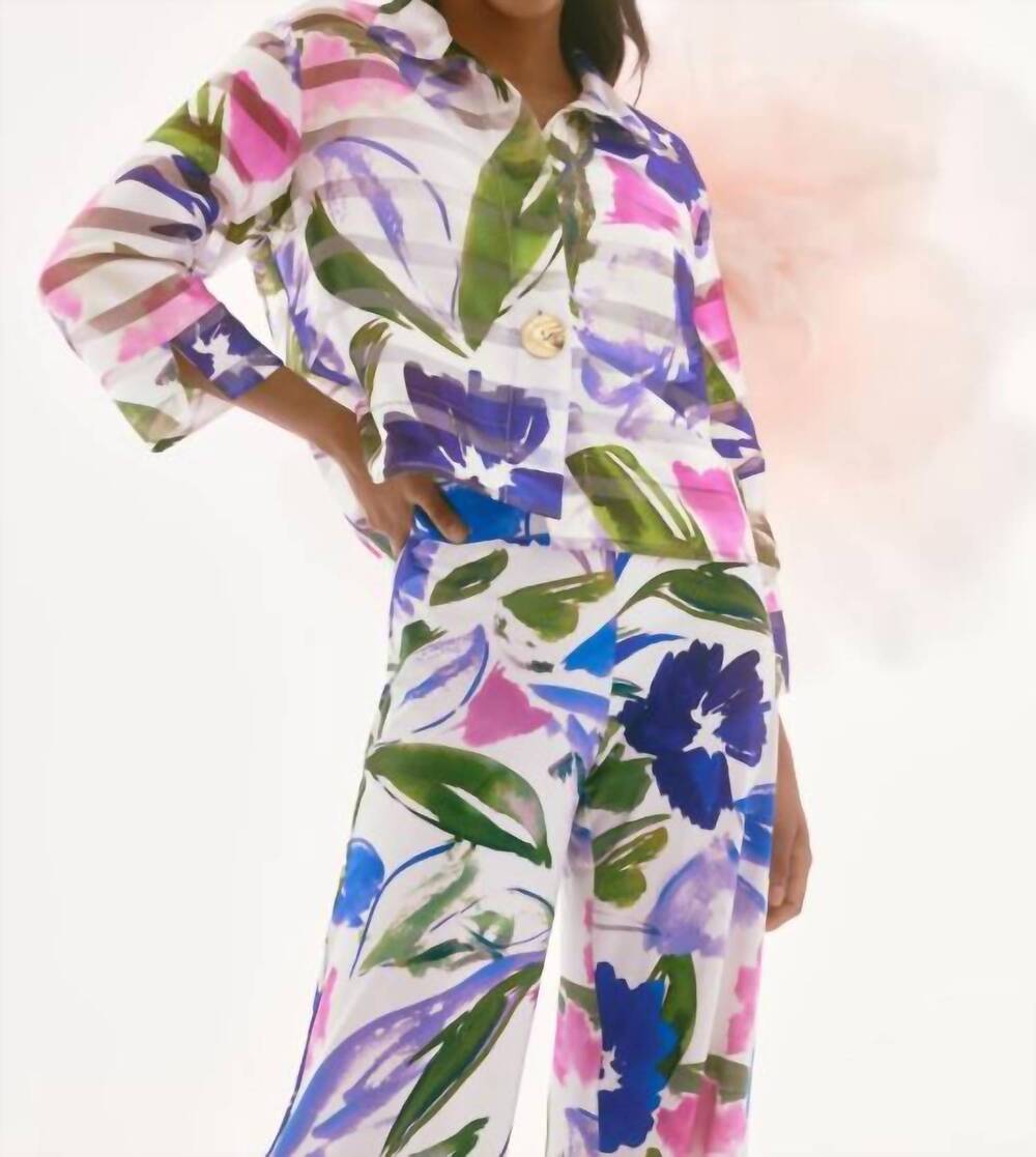 NEW JOSEPH RIBKOFF floral buttoned casual jacket